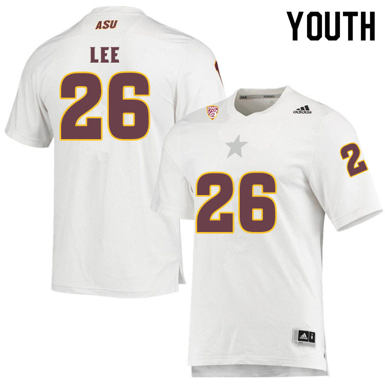 Youth #26 T LeeArizona State Sun Devils College Football Jerseys Sale-White - Click Image to Close